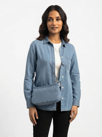 Blue Denim Shoulder Bag