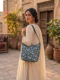 Emerald Bloom Shoulder Bag